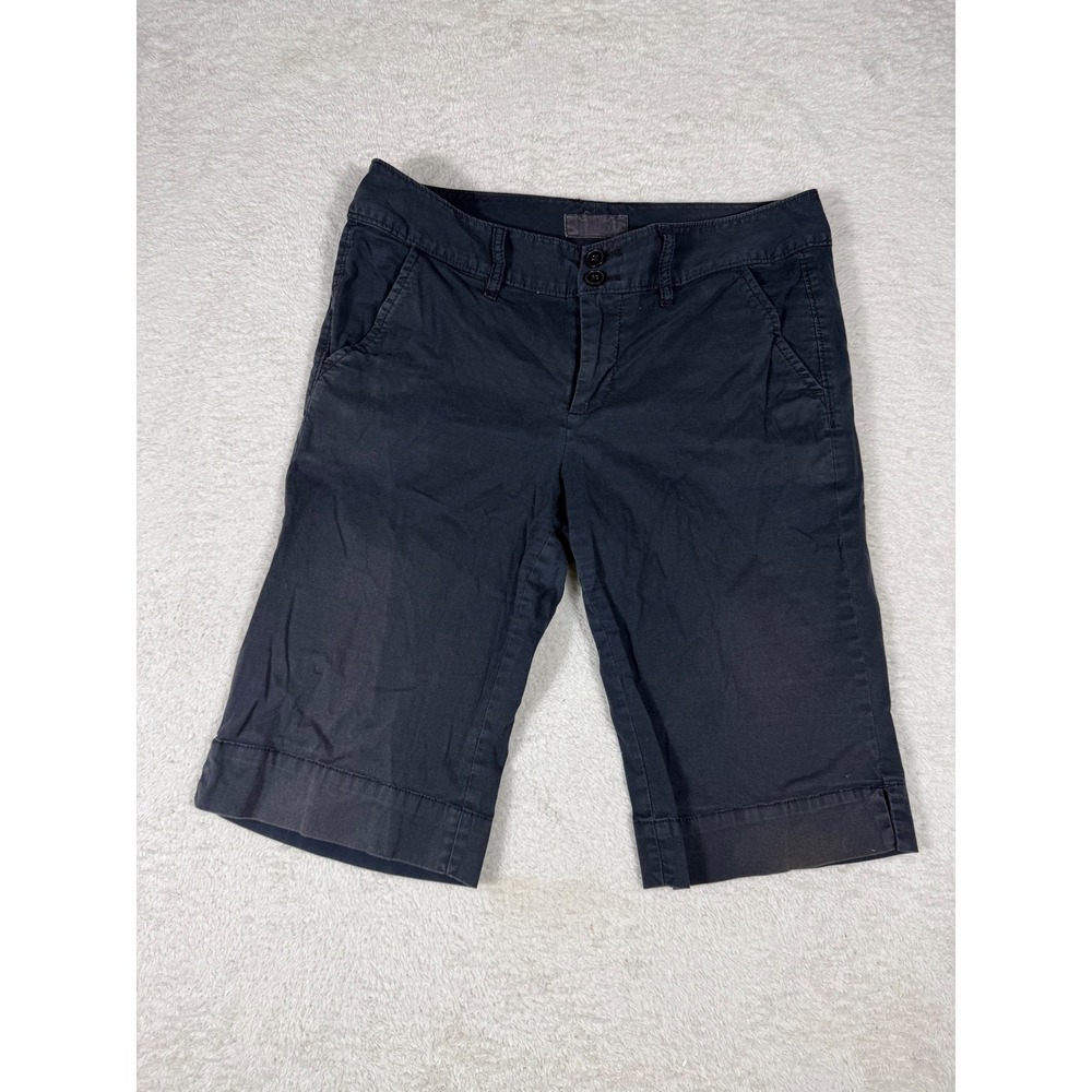 Bermuda Shorts Women 6 Gray Good Mid Rise Cotton Utility Hiking Casual